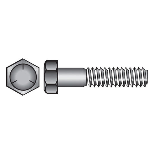 HILLMAN 1/4 in. D X 4-1/2 in. L Heat Treated Zinc Steel Hex Head Cap Screw 100 pk