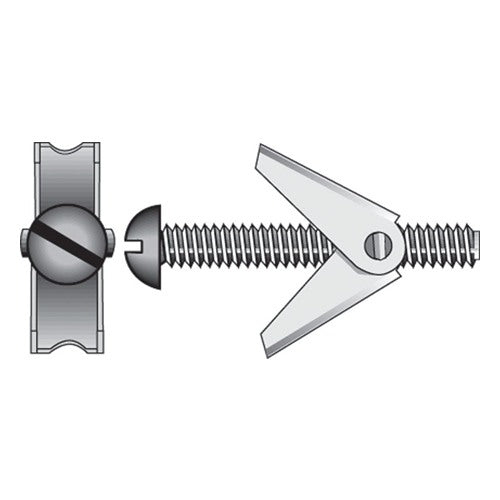 HILLMAN 1/4 in. D X 4 in. L Round Zinc-Plated Steel Toggle Bolt 5 pk
