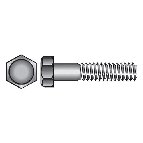HILLMAN 1/4 in. D X 5 in. L Zinc Plated Steel Hex Bolt 100 pk
