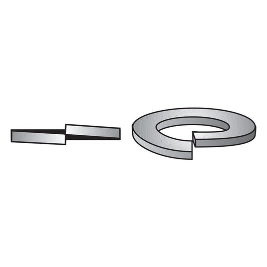 HILLMAN 1/4 in. D Yellow Dichromate Steel Split Lock Washer 100 pk