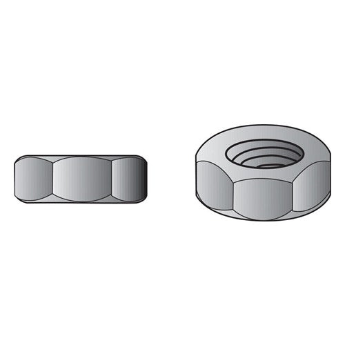 Hillman 1/4 in. Hot Dipped Galvanized Steel USS Hex Nut 100 pk