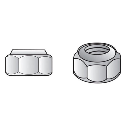 Hillman 1/4 in. Stainless Steel SAE Nylon Lock Nut 50 pk