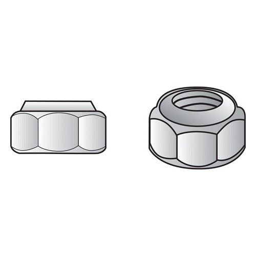 Hillman 1/4 in. Stainless Steel SAE Nylon Lock Nut 50 pk