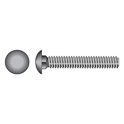 HILLMAN 1/4 in. X 1-1/2 in. L Zinc-Plated Steel Carriage Bolt 100 pk