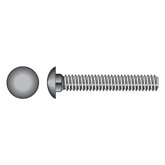 HILLMAN 1/4 in. X 1-1/4 in. L Zinc-Plated Steel Carriage Bolt 100 pk