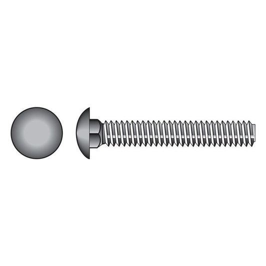 HILLMAN 1/4 in. X 1 in. L Zinc-Plated Steel Carriage Bolt 100 pk