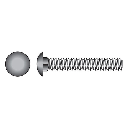 HILLMAN 1/4 in. X 2-1/2 in. L Stainless Steel Carriage Bolt 25 pk