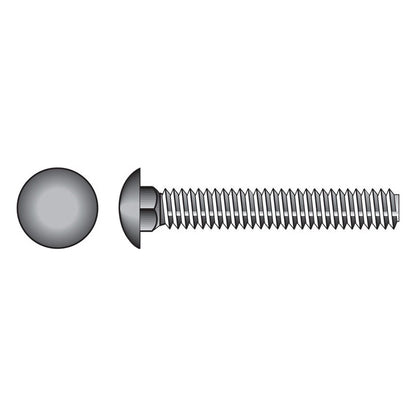 HILLMAN 1/4 in. X 3 in. L Zinc-Plated Steel Carriage Bolt 100 pk