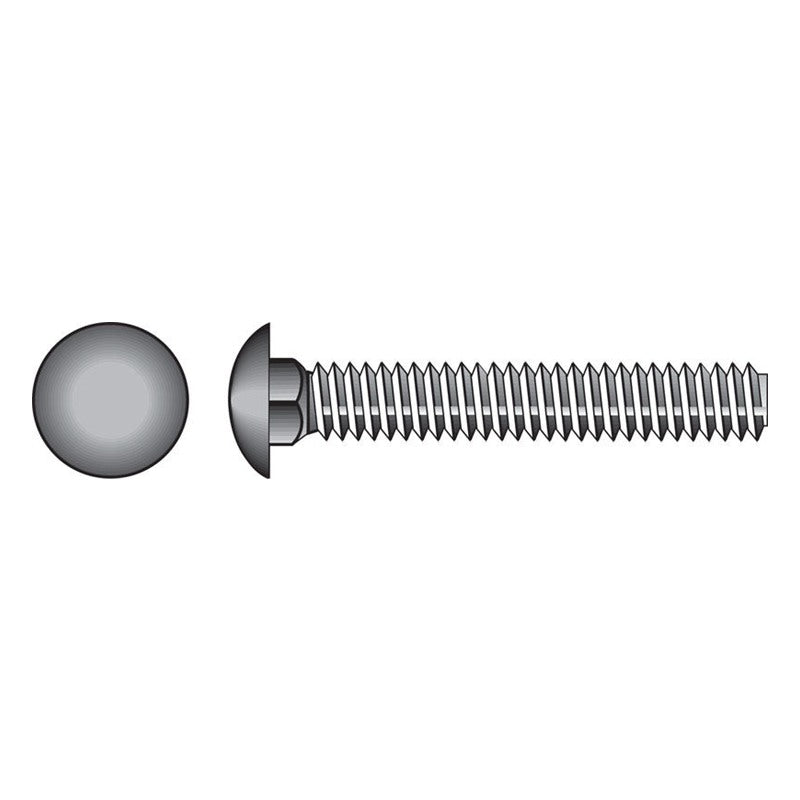HILLMAN 1/4 in. X 6 in. L Zinc-Plated Steel Carriage Bolt 100 pk