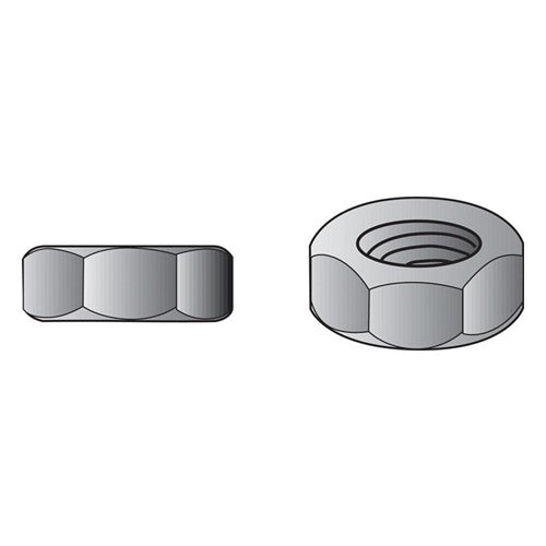 Hillman 1/4 in. Zinc-Plated Steel USS Hex Nut 100 pk
