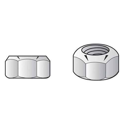 HILLMAN 1/4 in. Zinc-Plated Steel USS Nylon Lock Nut 1 pk
