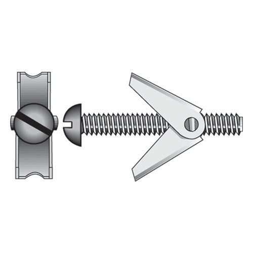 HILLMAN 1/8 in. D X 3 in. L Round Zinc-Plated Steel Toggle Bolt 15 pk