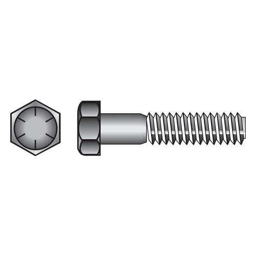 HILLMAN 1 in. D X 3 in. L Heat Treated Steel Hex Head Cap Screw 10 pk