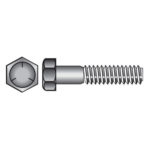 HILLMAN 1 in. D X 3 in. L Heat Treated Zinc Steel Hex Head Cap Screw 10 pk
