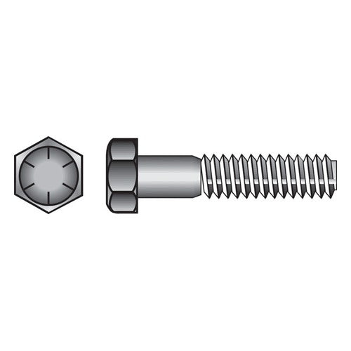 HILLMAN 1 in. D X 4 in. L Heat Treated Steel Hex Head Cap Screw 10 pk