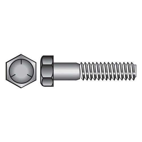 HILLMAN 1 in. D X 6 in. L Heat Treated Zinc Steel Hex Head Cap Screw 10 pk