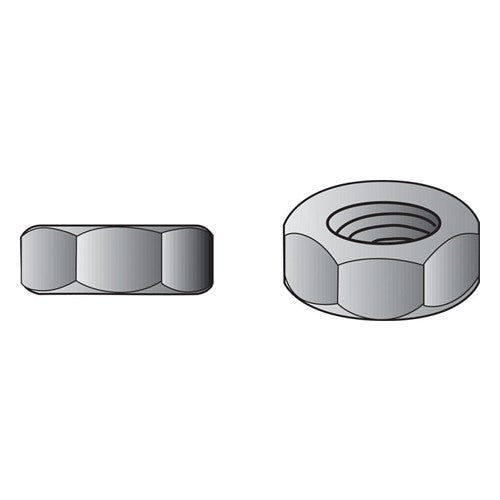 Hillman 1 in. Zinc-Plated Steel USS Hex Nut 10 pk