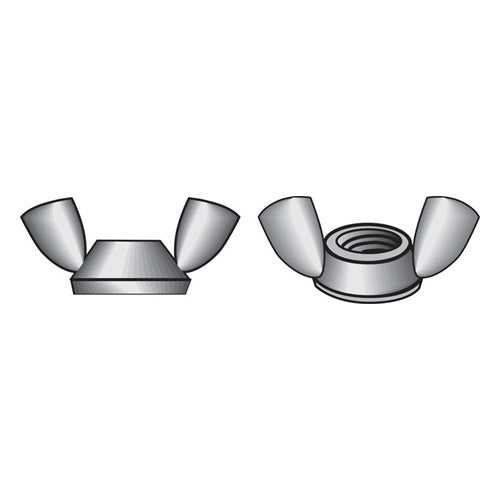 Hillman 10/24 in. Zinc-Plated Steel SAE Wing Nut 100 pk