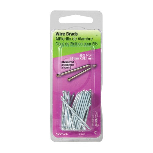 HILLMAN 16 Ga. X 1-1/2 in. L Galvanized Steel Brad Nails 1 pk 1.5 oz