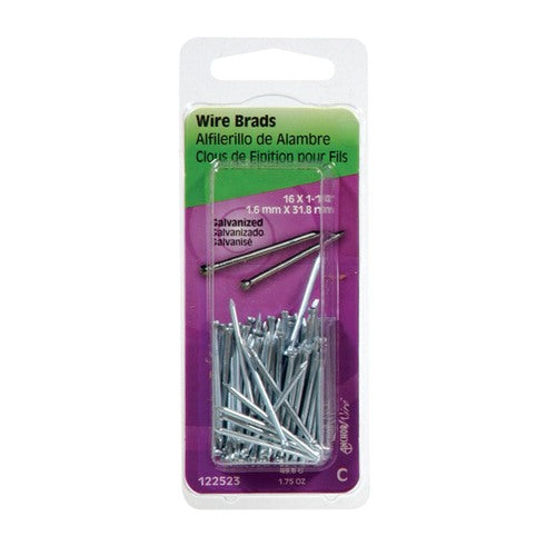 HILLMAN 16 Ga. X 1-1/4 in. L Galvanized Steel Brad Nails 1 pk 1.75 oz
