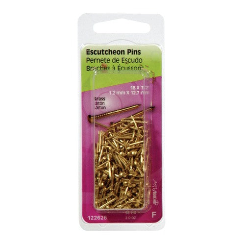 HILLMAN 16 Ga. X 3/4 in. L Brass Escutcheon Pins 1 pk 2 oz