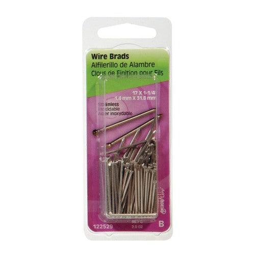 HILLMAN 17 Ga. X 1-1/4 in. L Stainless Steel Brad Nails 1 pk 2 oz
