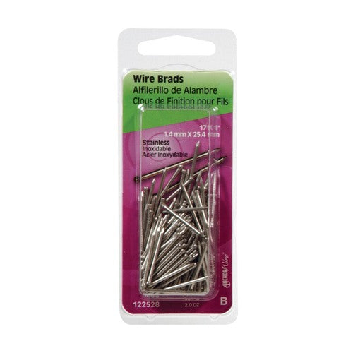 HILLMAN 17 Ga. X 1 in. L Stainless Steel Brad Nails 1 pk 2 oz