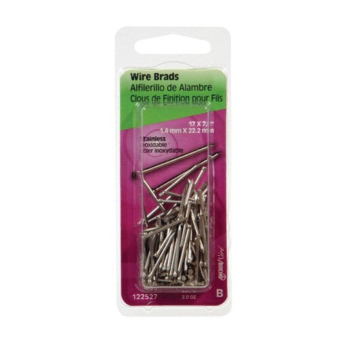 HILLMAN 17 Ga. X 7/8 in. L Stainless Steel Brad Nails 1 pk 2 oz