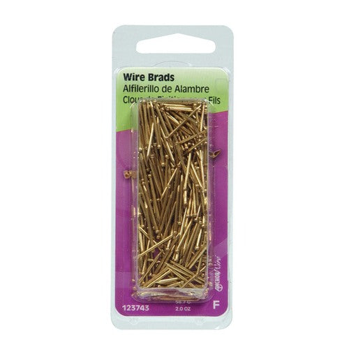 HILLMAN 18 Ga. X 3/4 in. L Brass Brad Nails 1 pk 2 oz