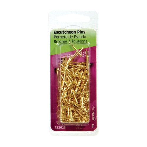 HILLMAN 18 Ga. X 3/4 in. L Brass Escutcheon Pins 1 pk 2 oz