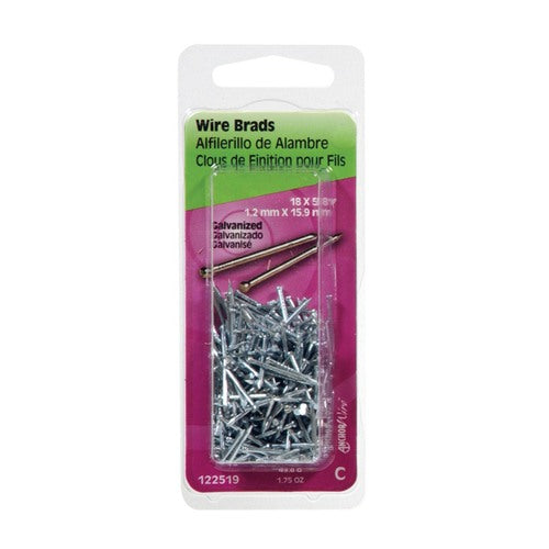 HILLMAN 18 Ga. X 5/8 in. L Electro Galvanized Steel Brad Nails 1 pk 1.75 oz