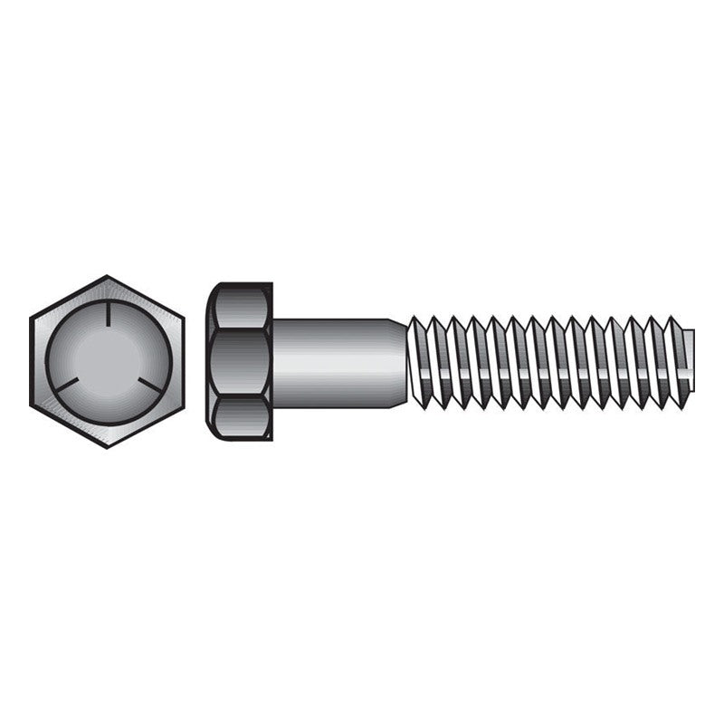 HILLMAN 3/4 in. D X 3-1/2 in. L Heat Treated Zinc Steel Hex Head Cap Screw 20 pk