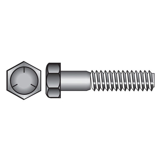 HILLMAN 3/4 in. D X 3-1/2 in. L Heat Treated Zinc Steel Hex Head Cap Screw 20 pk