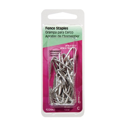 HILLMAN 3/4 in. W X 3/4 in. L Galvanized Steel Fence Staples 14 Ga. 1 oz 0 lb