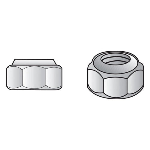 Hillman 3/4 in. Zinc-Plated Steel USS Nylon Lock Nut 20 pk