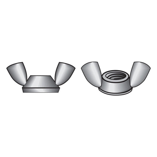Hillman 3/8 in. Cold Forged Stainless Steel USS Wing Nut 50 pk