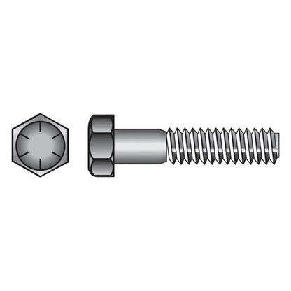 HILLMAN 3/8 in. D X 1-1/2 in. L Heat Treated Steel Hex Head Cap Screw 100 pk — Model 220127