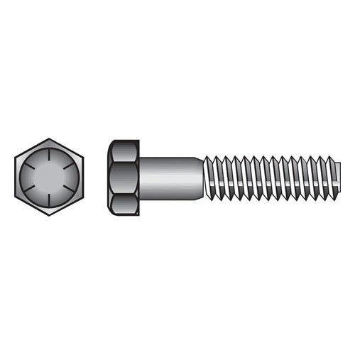 HILLMAN 3/8 in. D X 4-1/2 in. L Heat Treated Steel Hex Head Cap Screw 50 pk — Model 220160
