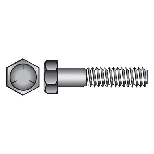 HILLMAN 3/8 in. D X 5 in. L Heat Treated Zinc Steel Hex Head Cap Screw 50 pk