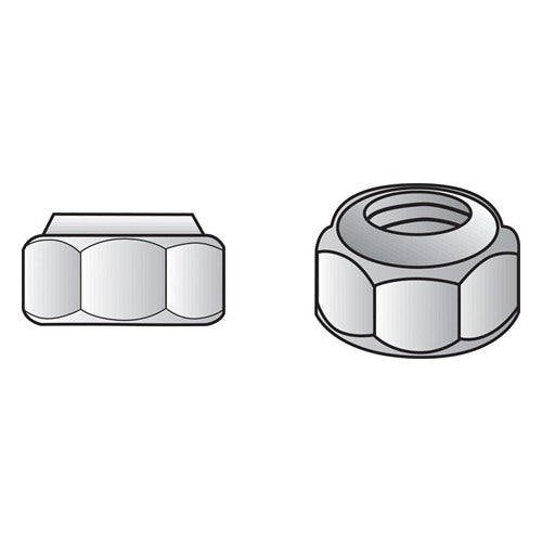 Hillman 3/8 in. Stainless Steel SAE Nylon Lock Nut 50 pk