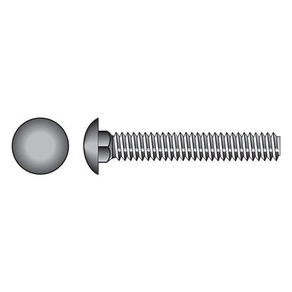 HILLMAN 3/8 in. X 1-1/2 in. L Zinc-Plated Steel Carriage Bolt 100 pk