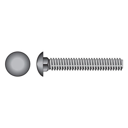 HILLMAN 3/8 in. X 1 in. L Zinc-Plated Steel Carriage Bolt 100 pk