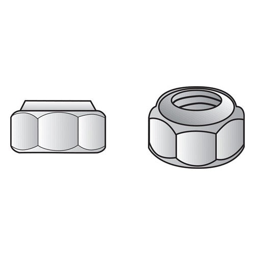 Hillman 3/8 in. Zinc-Plated Steel SAE Nylon Lock Nut 100 pk