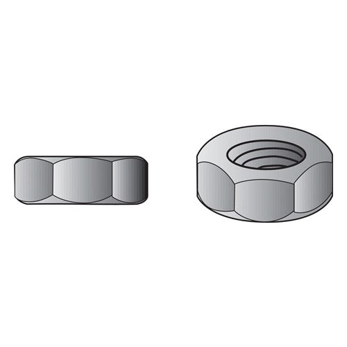 HILLMAN 3/8 in. Zinc-Plated Steel USS Hex Nut 1 pk