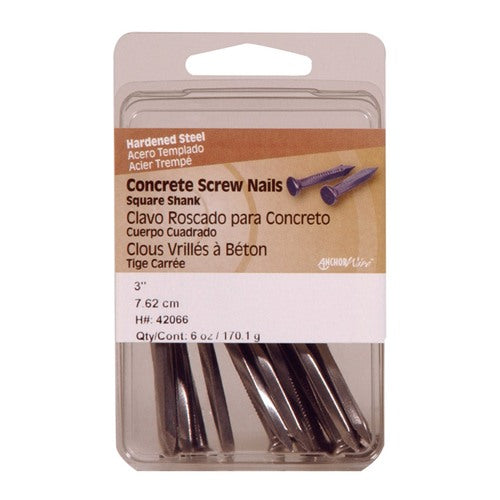 HILLMAN 3 in. Concrete Hardened Steel Screw Nail Flat Head 6 oz