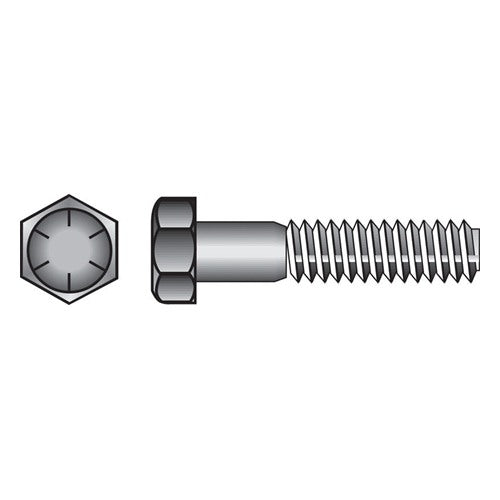 HILLMAN 5/16 in. D X 1-1/2 in. L Heat Treated Steel Hex Head Cap Screw 100 pk