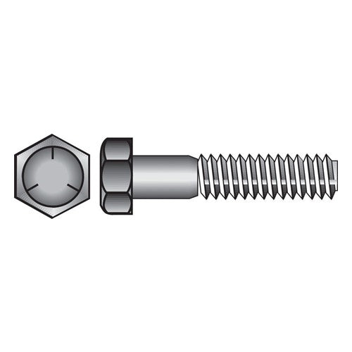 HILLMAN 5/16 in. D X 1-1/4 in. L Heat Treated Zinc Steel Hex Head Cap Screw 100 pk