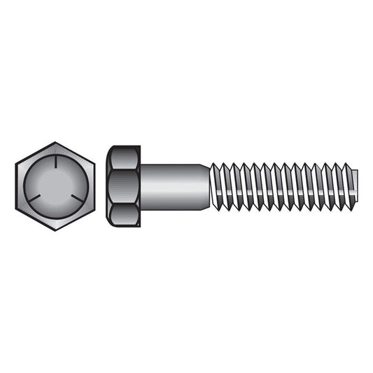 HILLMAN 5/16 in. D X 1/2 in. L Heat Treated Zinc Steel Hex Head Cap Screw 100 pk
