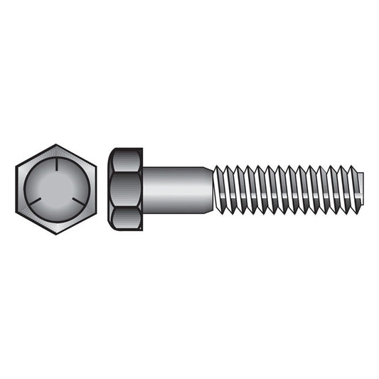 HILLMAN 5/16 in. D X 3-1/2 in. L Heat Treated Zinc Steel Hex Head Cap Screw 50 pk