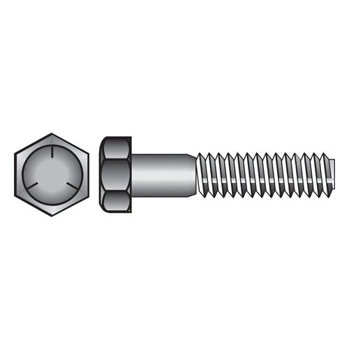 HILLMAN 5/16 in. D X 3/4 in. L Heat Treated Zinc Steel Hex Head Cap Screw 100 pk